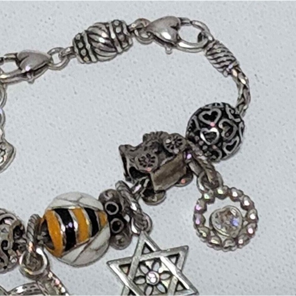 Brighton bumblebee, friends, mother, baby carriage, star of David charm bracelet - Picture 4 of 8